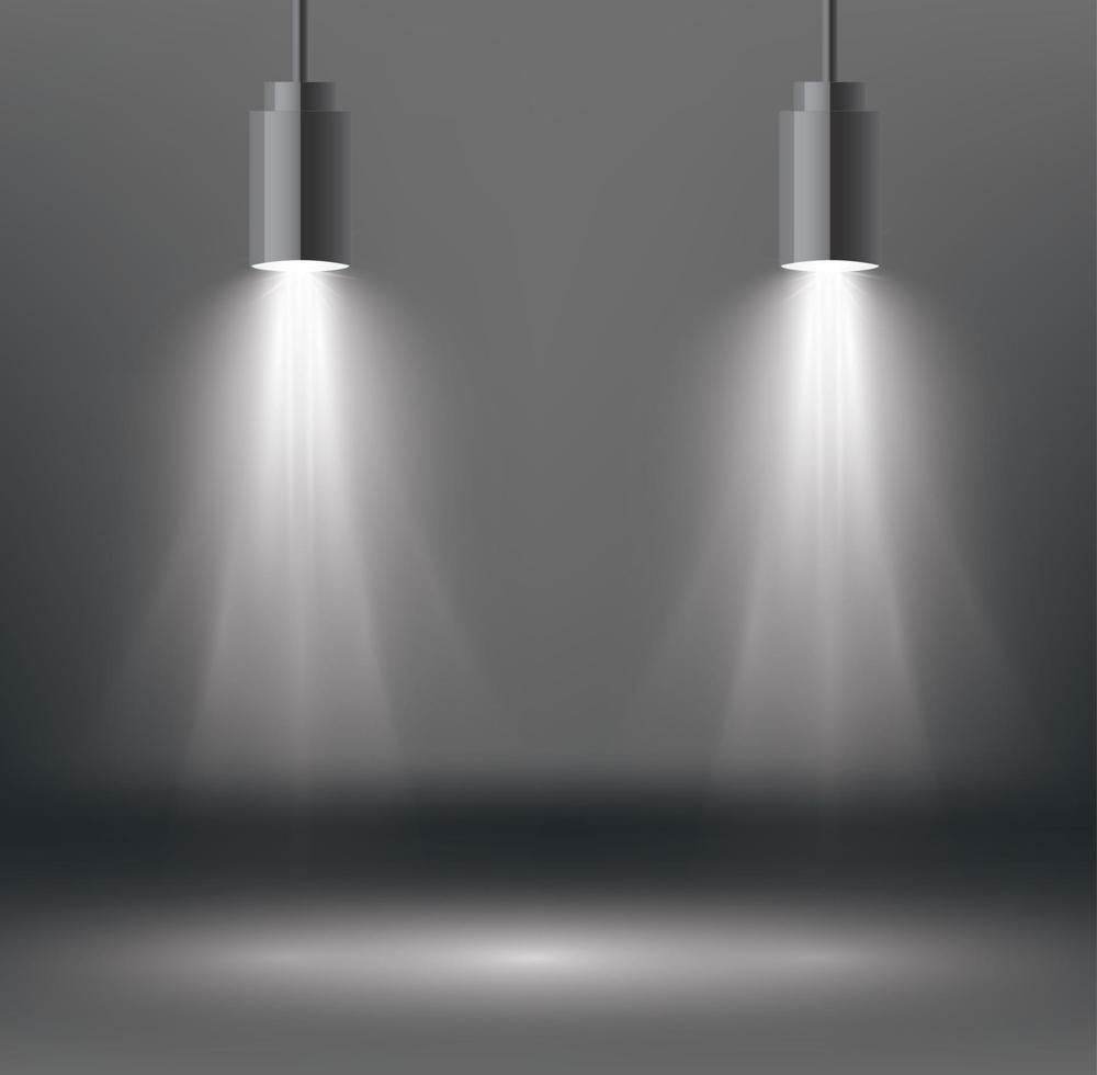 Scene Illumination Effects with Spotlight. vector