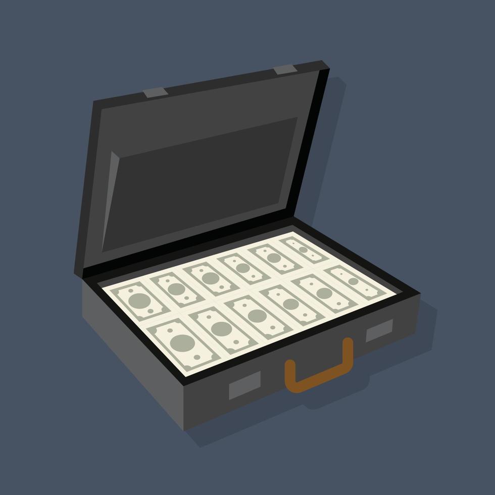 Money bag - Isometric 3d illustration. vector