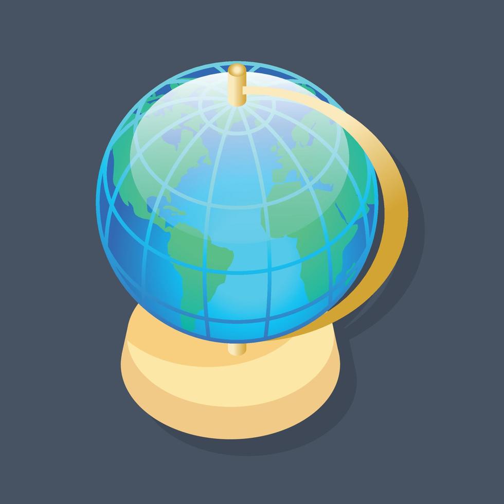 Geography - Isometric 3d illustration. vector