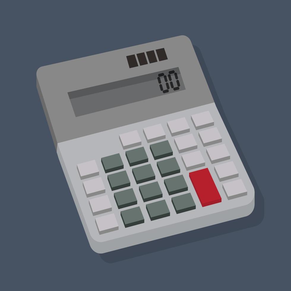 Calculator - Isometric 3d illustration. vector