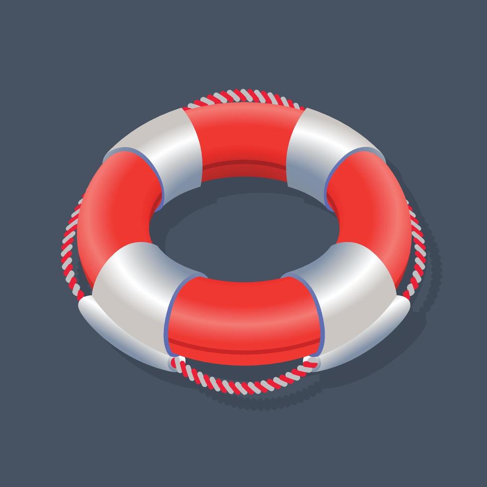 Lifebuoy - Isometric 3d illustration. vector