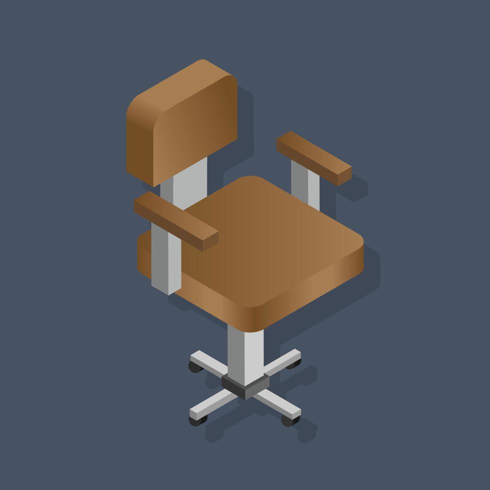 Chair - Isometric 3d illustration. vector