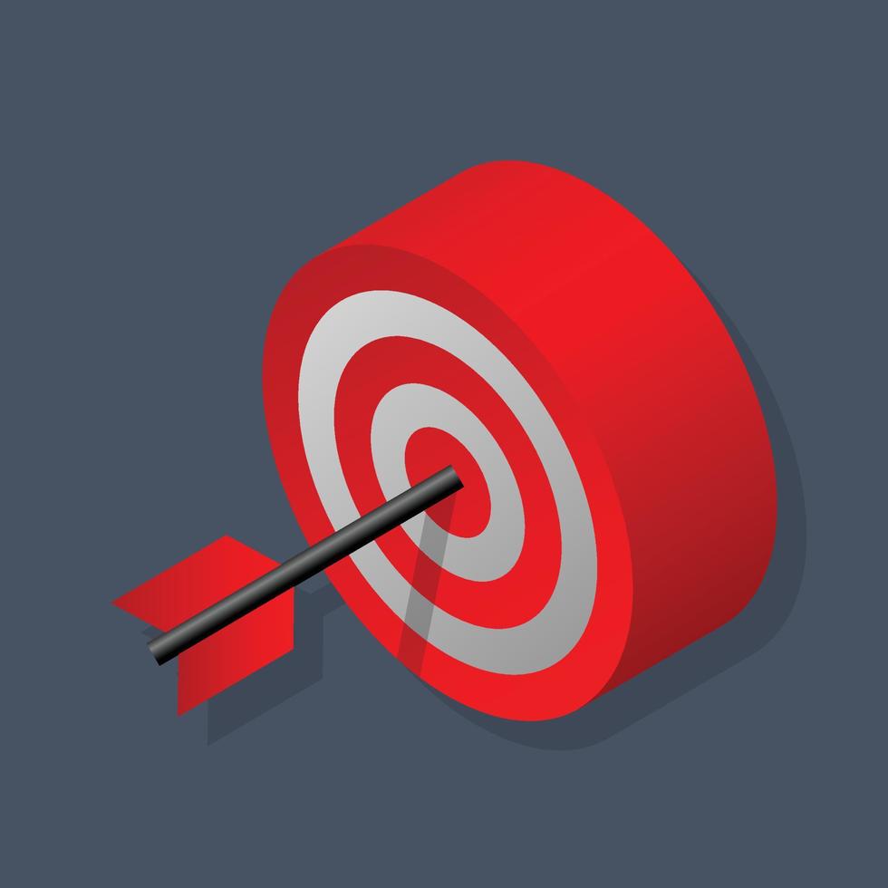 Target - Isometric 3d illustration. vector