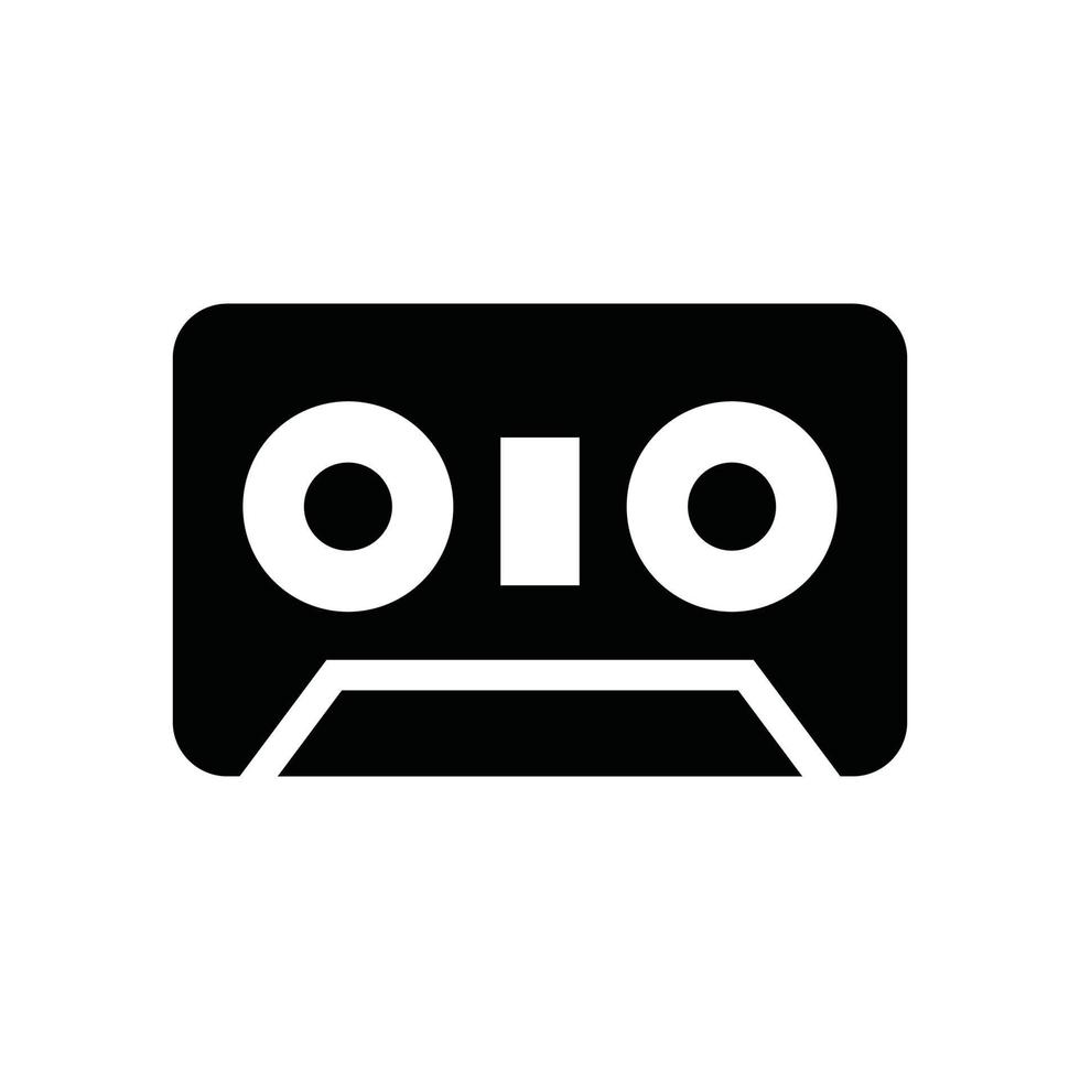Cassette Tap Vector Icon Electronics solid EPS 10 file
