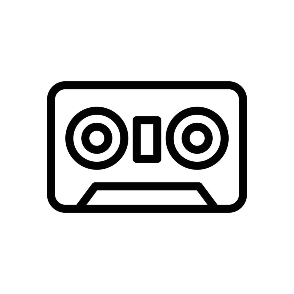 Cassette Tap Vector Icon Electronics Line  EPS 10 file