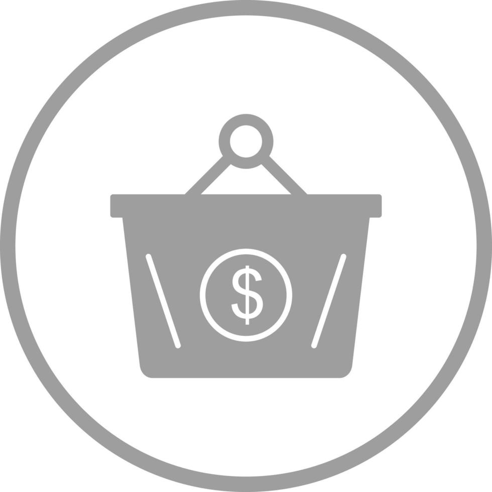 Dollar Basket Vector Icon