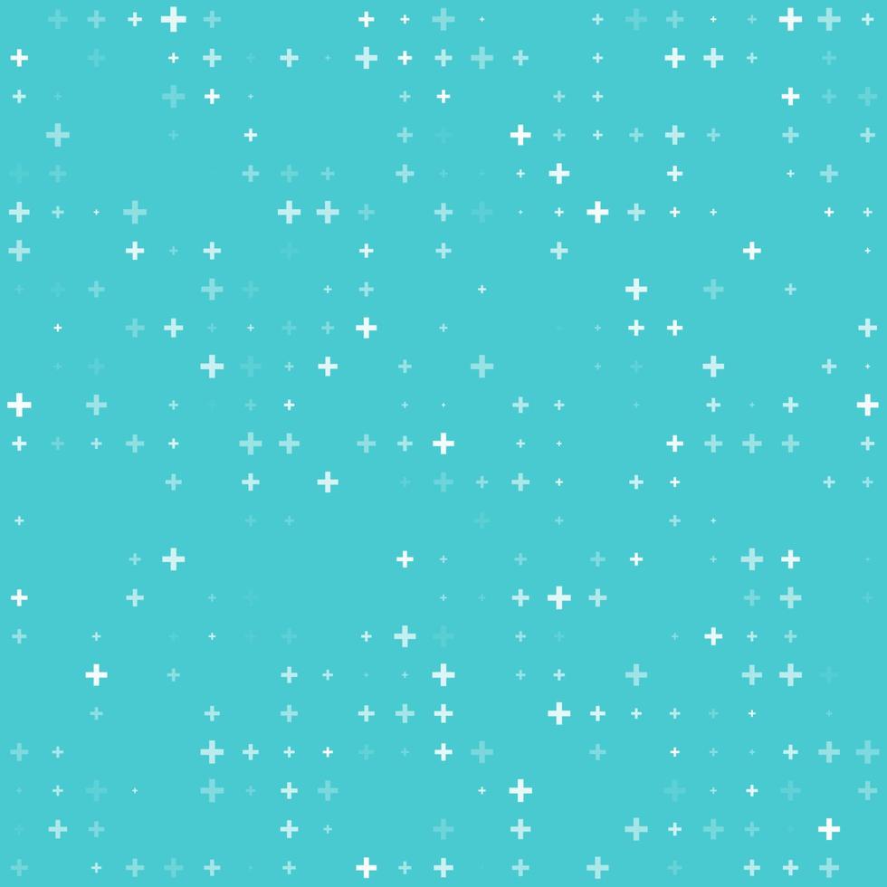 Plus hospital pattern, vector background, crosses