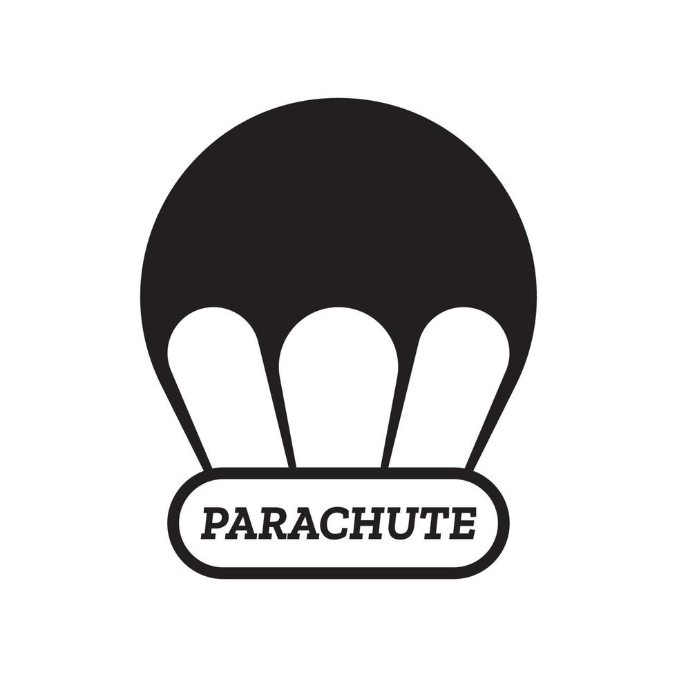 paracaídas logotipo icono diseño y símbolo paracaidismo vector