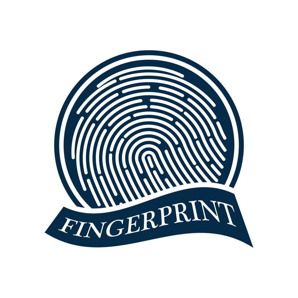 Fingerprint logo vector illustration