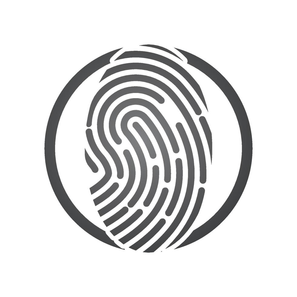 Fingerprint logo vector illustration