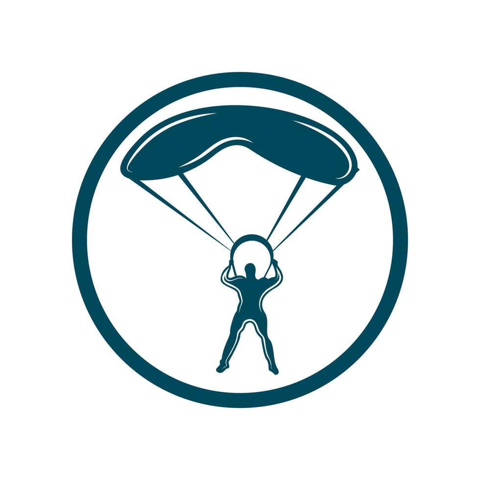 Parachute logo icon design and symbol skydiving vector