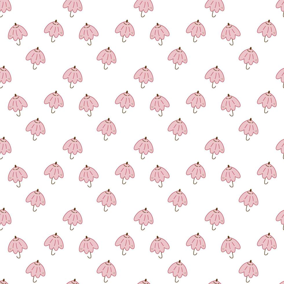 Umbrella pattern. Seamless pattern with cute umbrella. Cartoon color vector illustration.