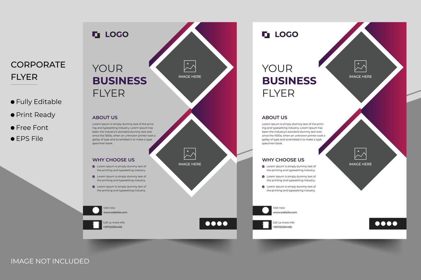 Corporate business flyer design and brochure cover template vector