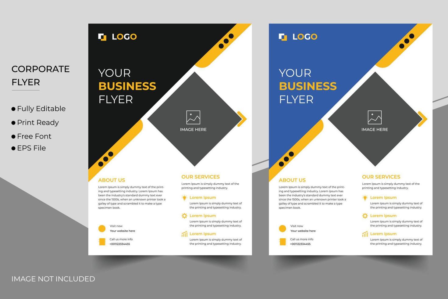 Corporate business flyer design and brochure cover template vector