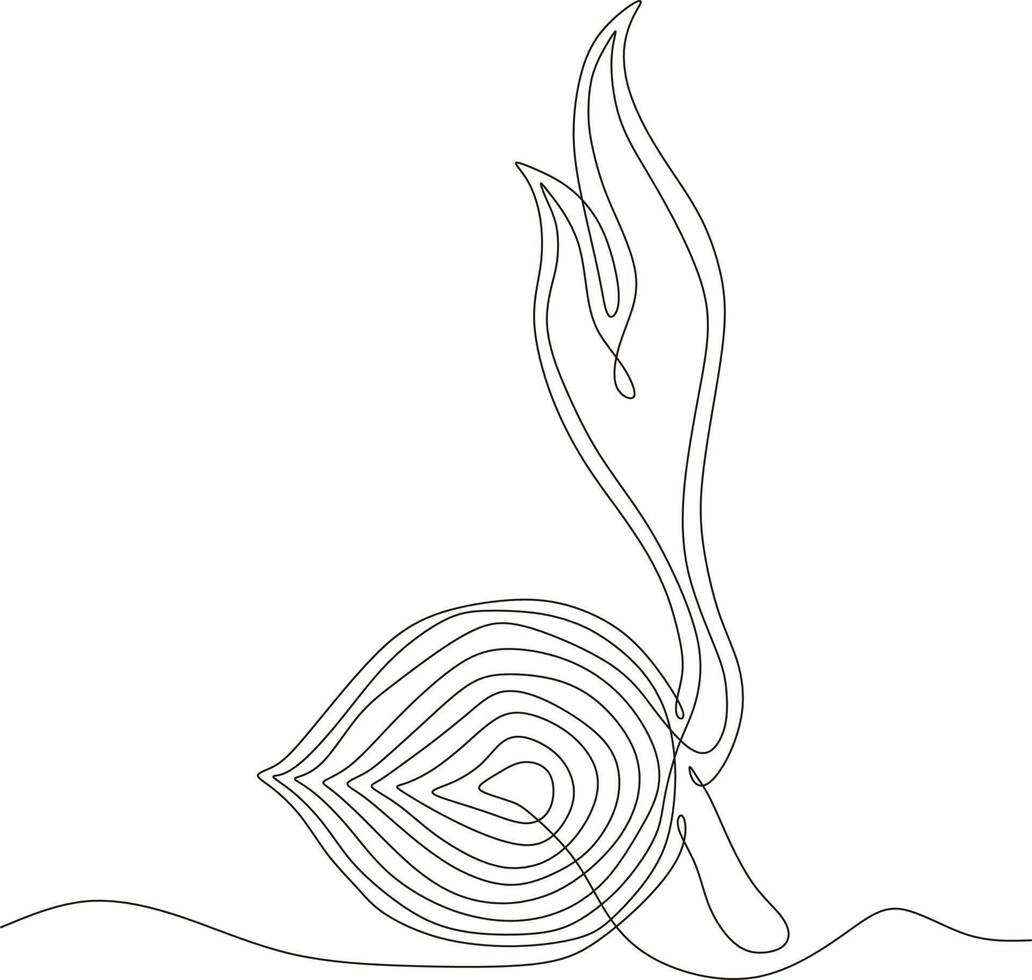 continuous line of sprout vector growing plantation and agriculture logo