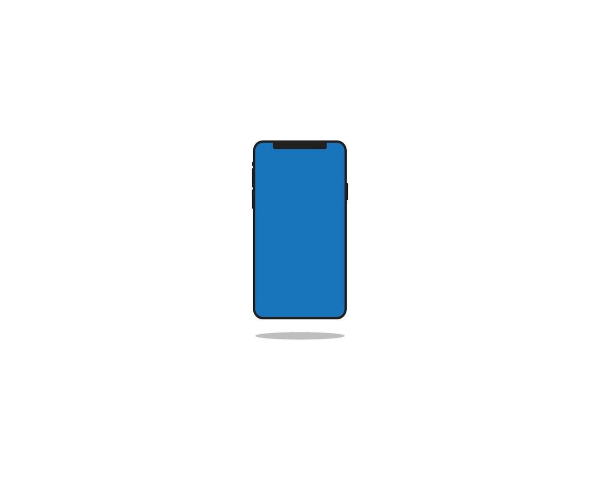 icono de vector de teléfono móvil azul