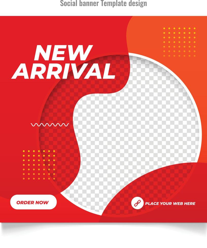 new arrival social media banner vector