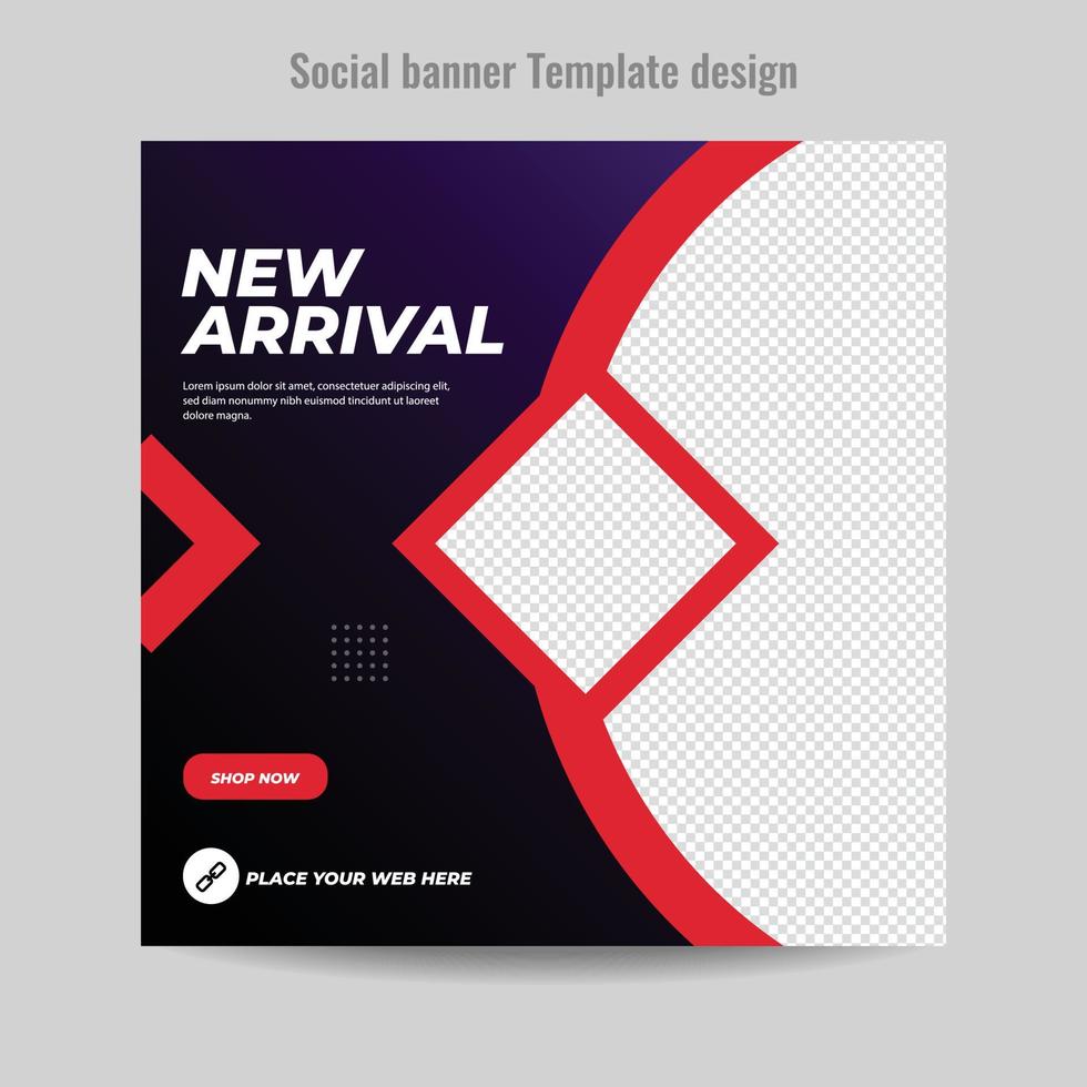 new arrival social media banner vector