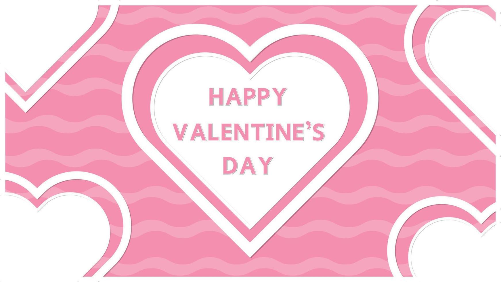 feliz fondo del día de san valentín, fondo de amor, fondo rosa, tarjeta de felicitación de san valentín vector