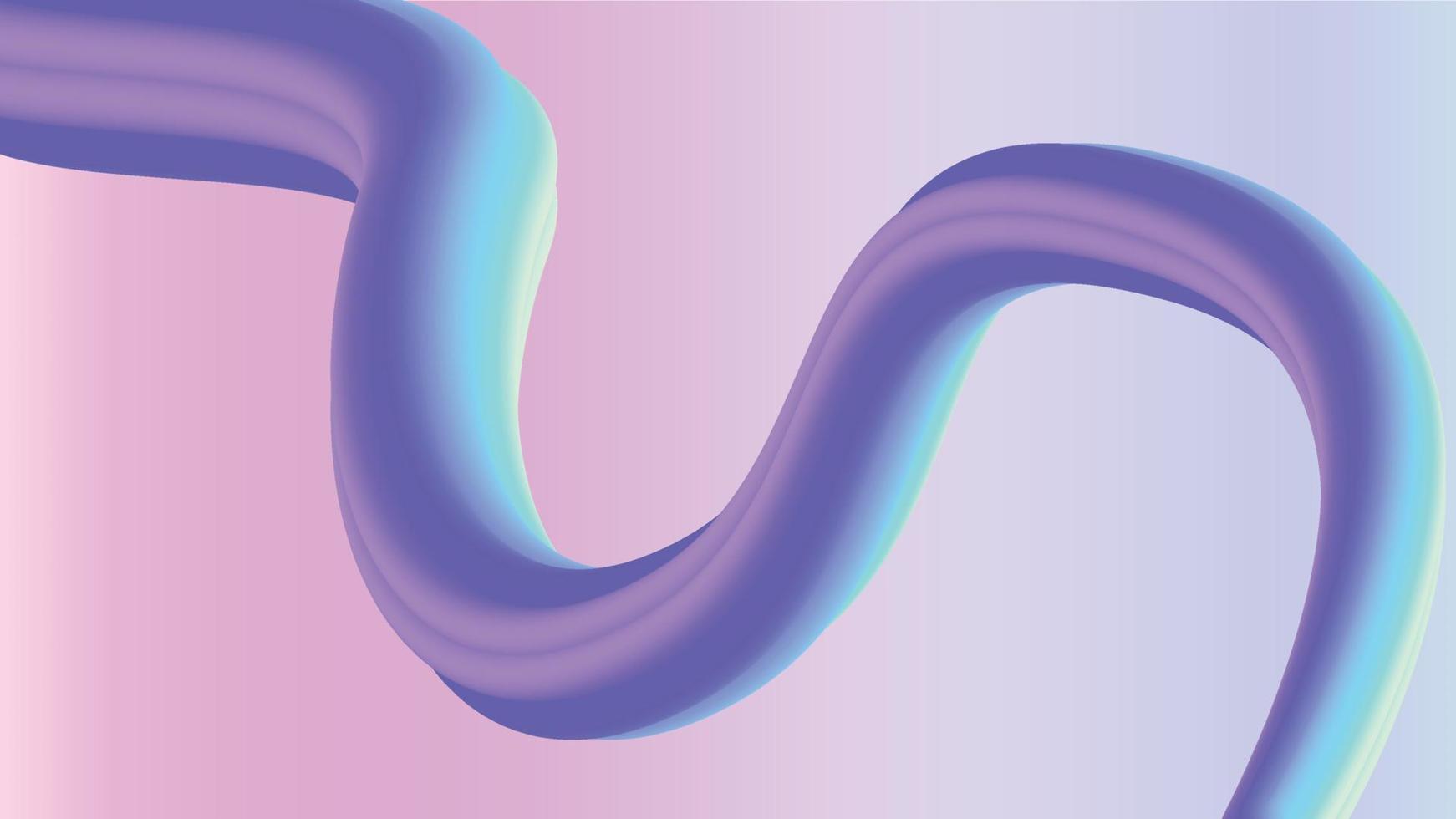 Fondo de onda de degradado de fluido colorido 3d abstracto, ilustración de renderizado 3d vector