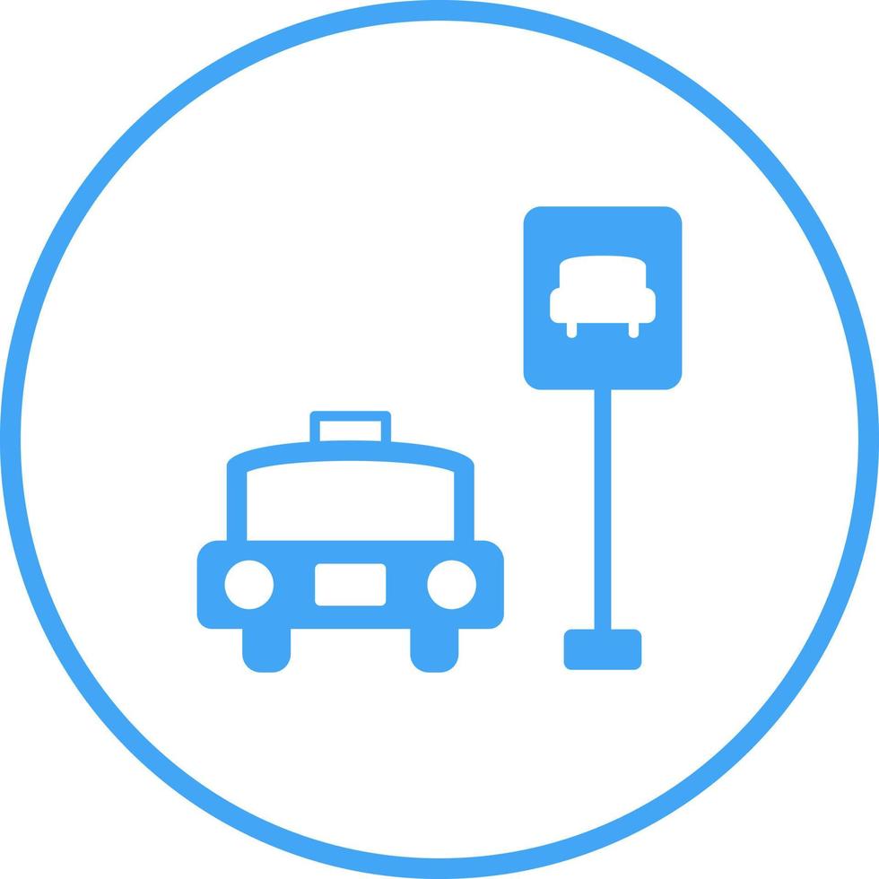 Taxi Stand Vector Icon