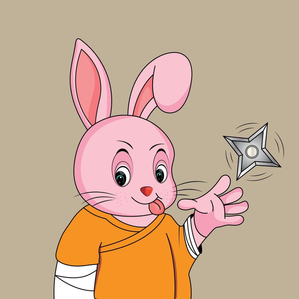 Rabbit Cartoon Vector, Rabbit Character vector