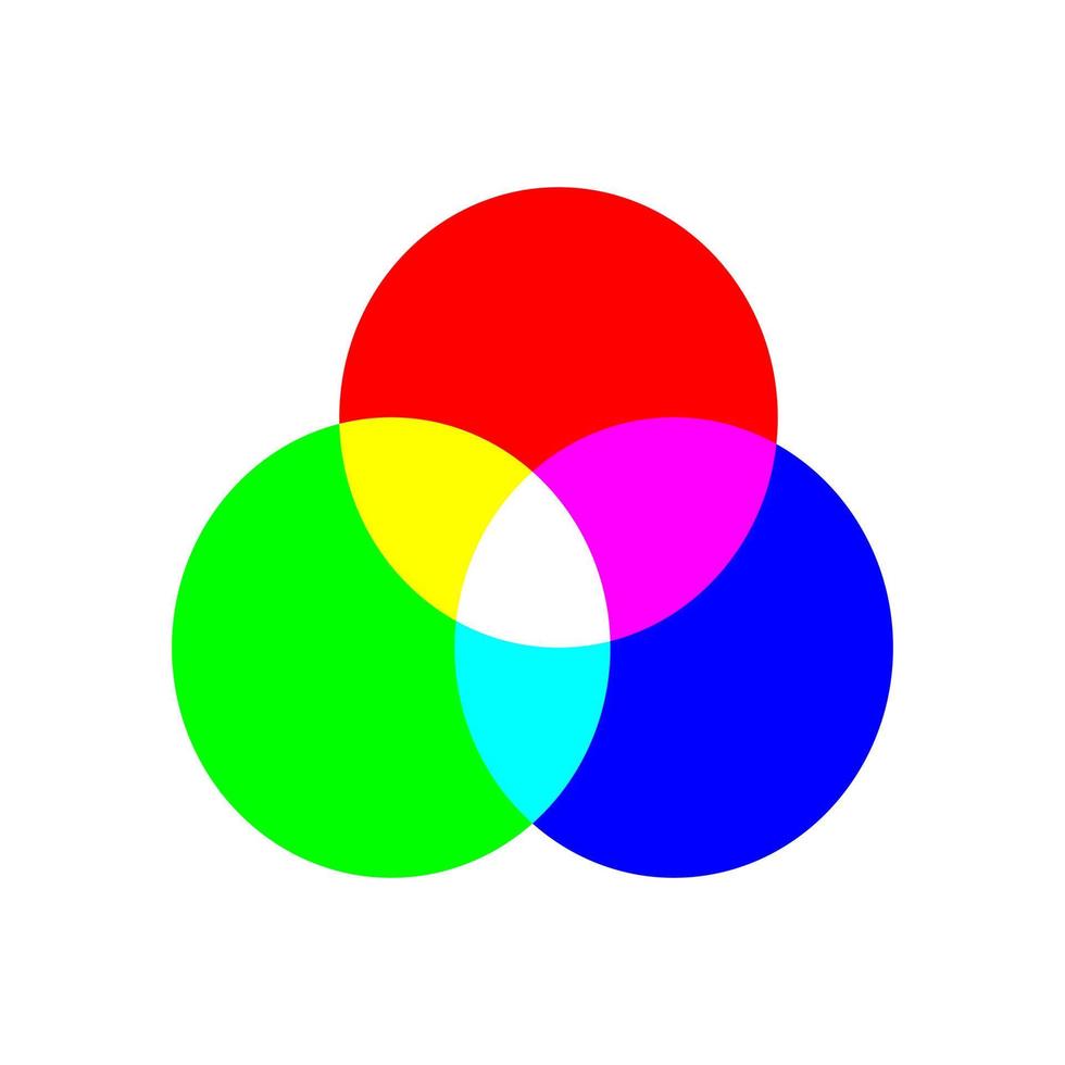 RGB colors include red, green and blue. vector
