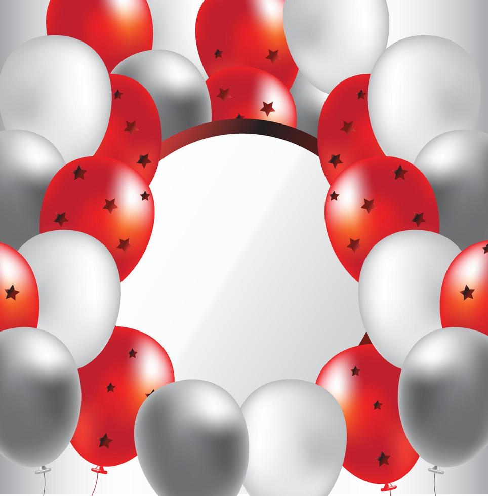 Birthday background with vector balloons