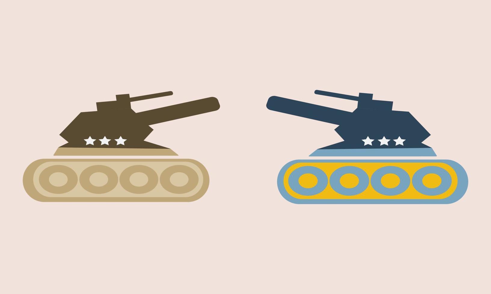 vehículo militar blindado tanque, en los colores de colores agradables. ilustración vectorial vector