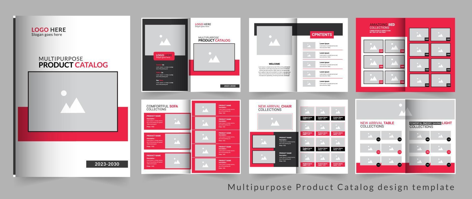 Multipurpose Product catalog design template vector