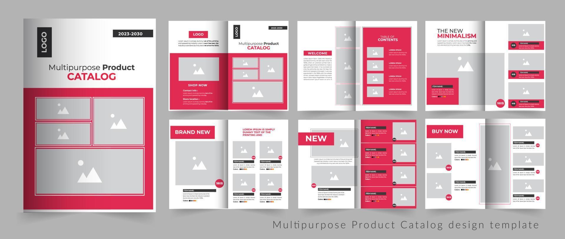 Company multipurpose product catalog design template vector