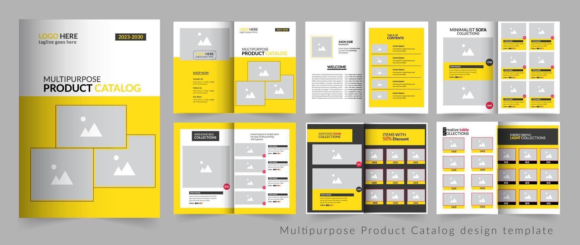 Multipurpose product catalog or catalog portfolio template vector