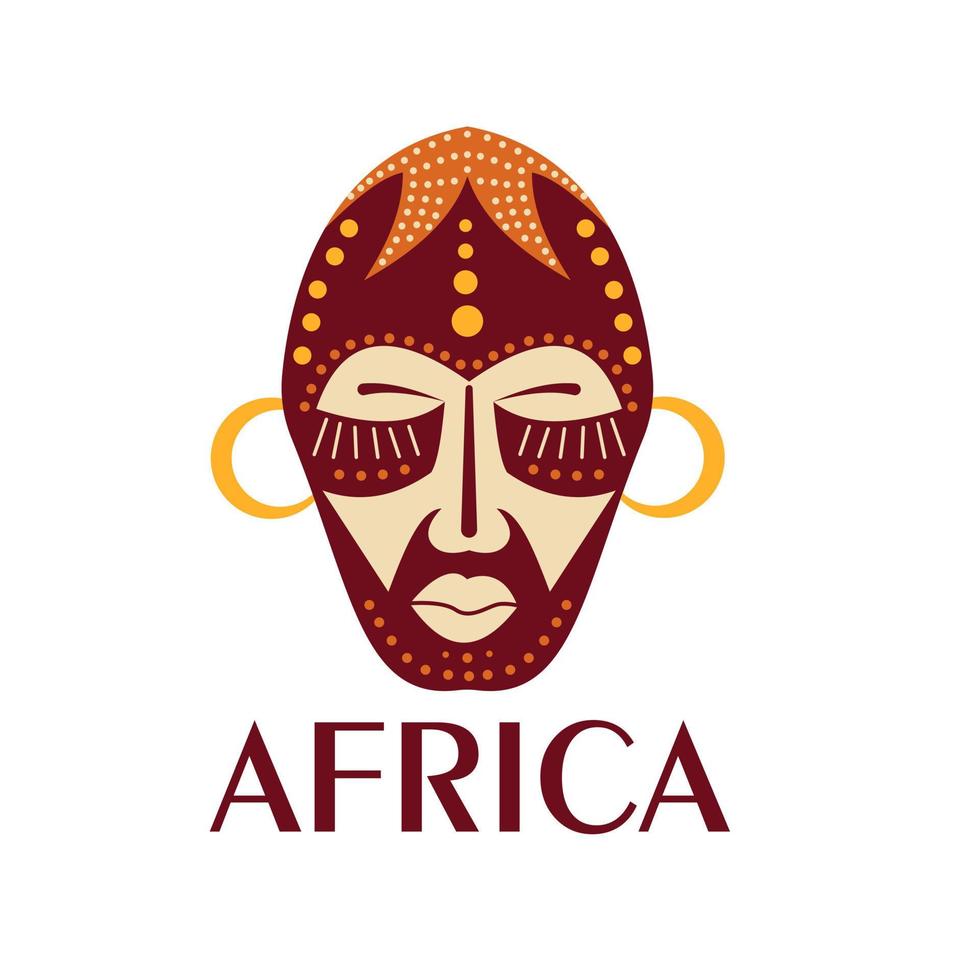 patrón impecable con máscaras tribales africanas. garabatear. ilustración vectorial símbolo africano. vector