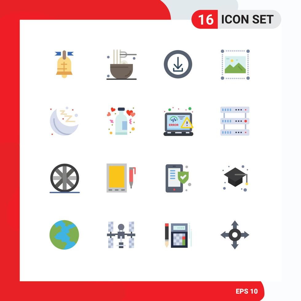 16 iconos creativos signos y símbolos modernos de diseño de gráficos tienda de diseño de bocadillos paquete editable de elementos creativos de diseño de vectores