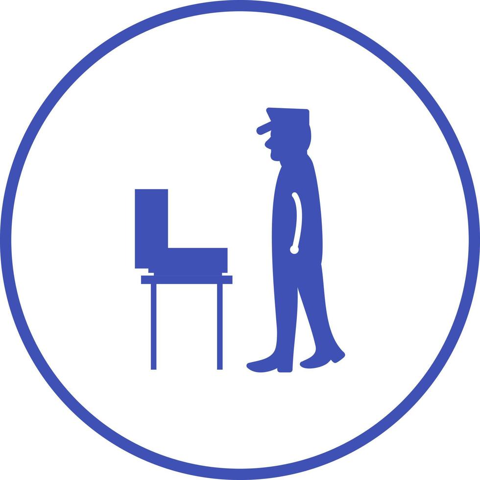 Guard Checking Briefcase Vector Icon