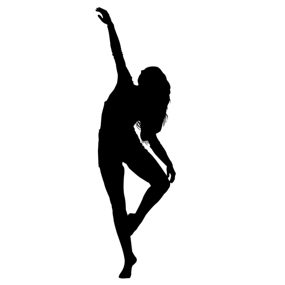 chica elegante en la danza del ballet vector