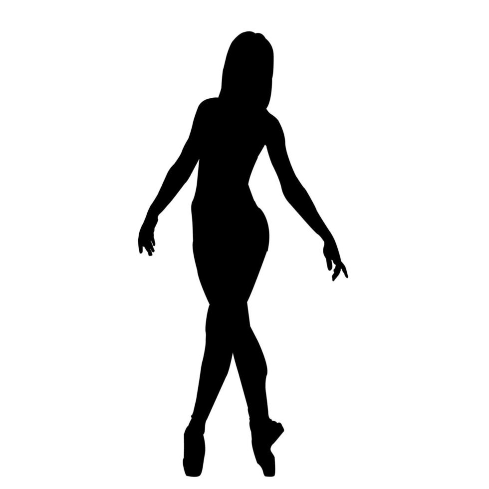 graceful dancing girl vector