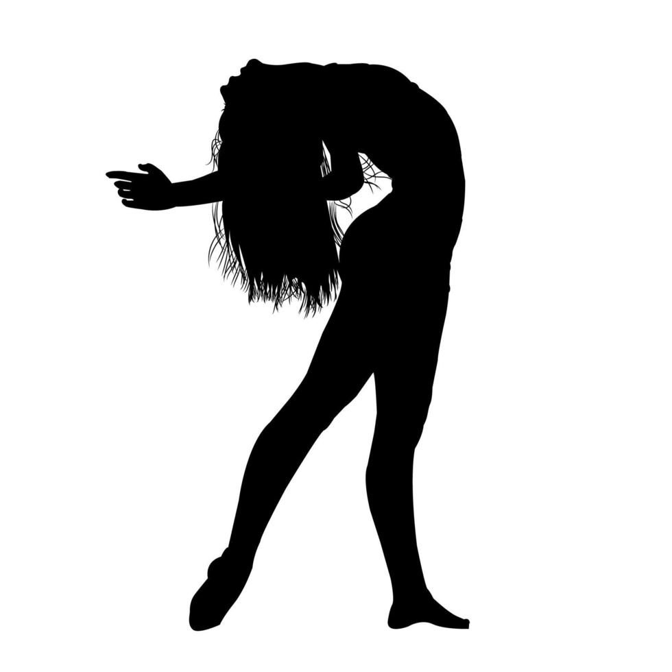 flexible dance girl vector