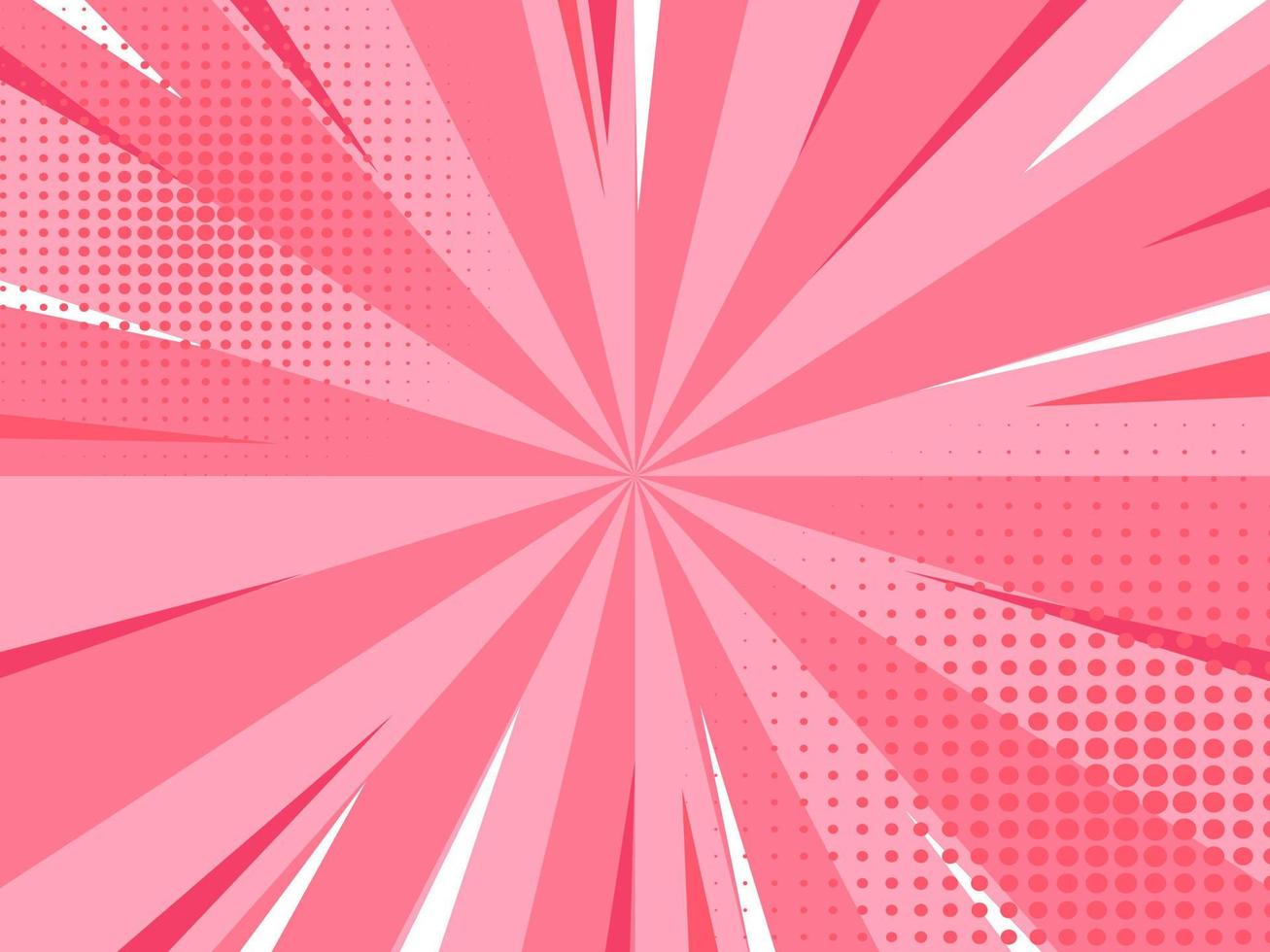 fondo de estilo cómico color rosa vector