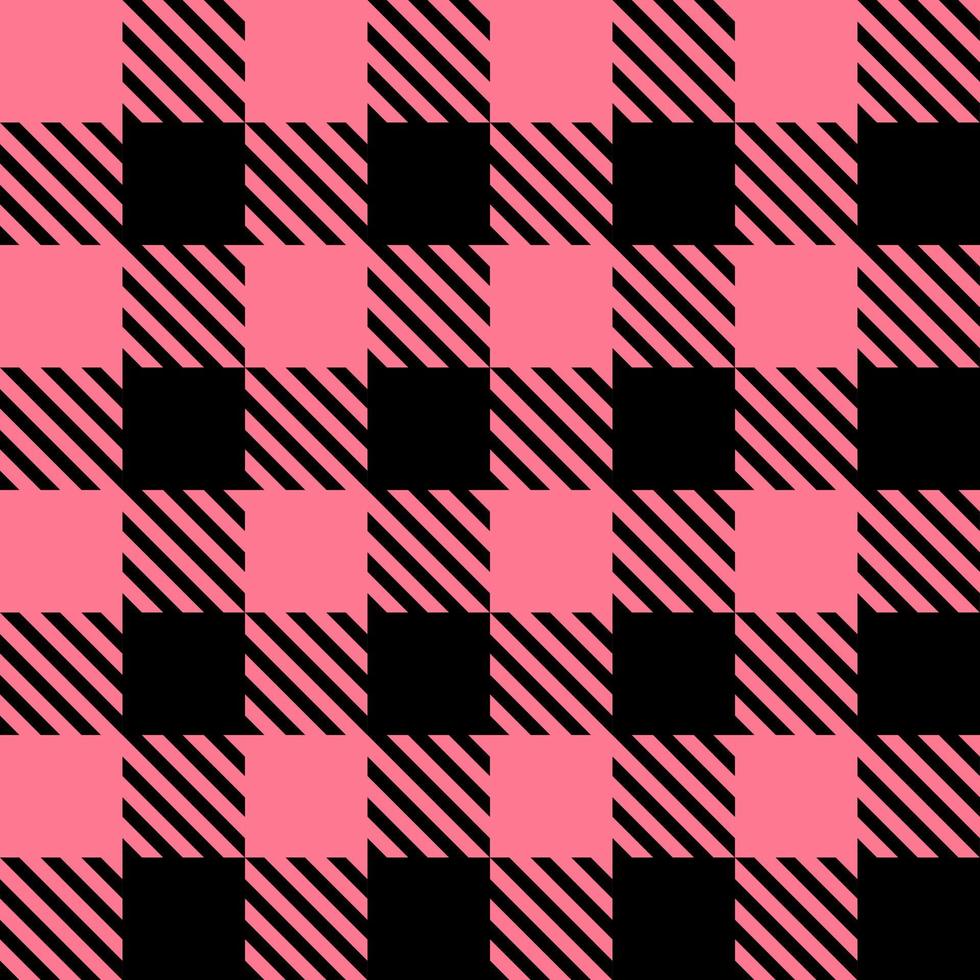 Pink scotch pattern cut black for destroying tablecloths, clothes or various fabric patterns. vector