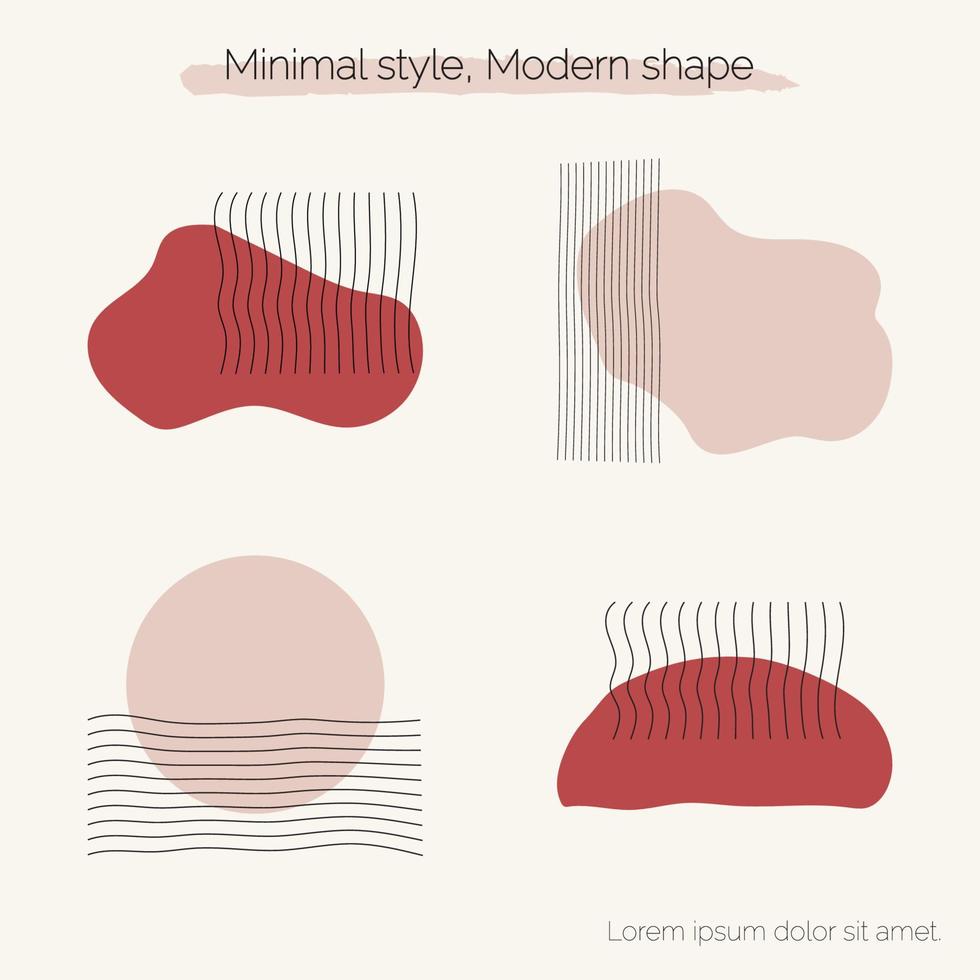 A set of modern shapes in a minimalist style. vector