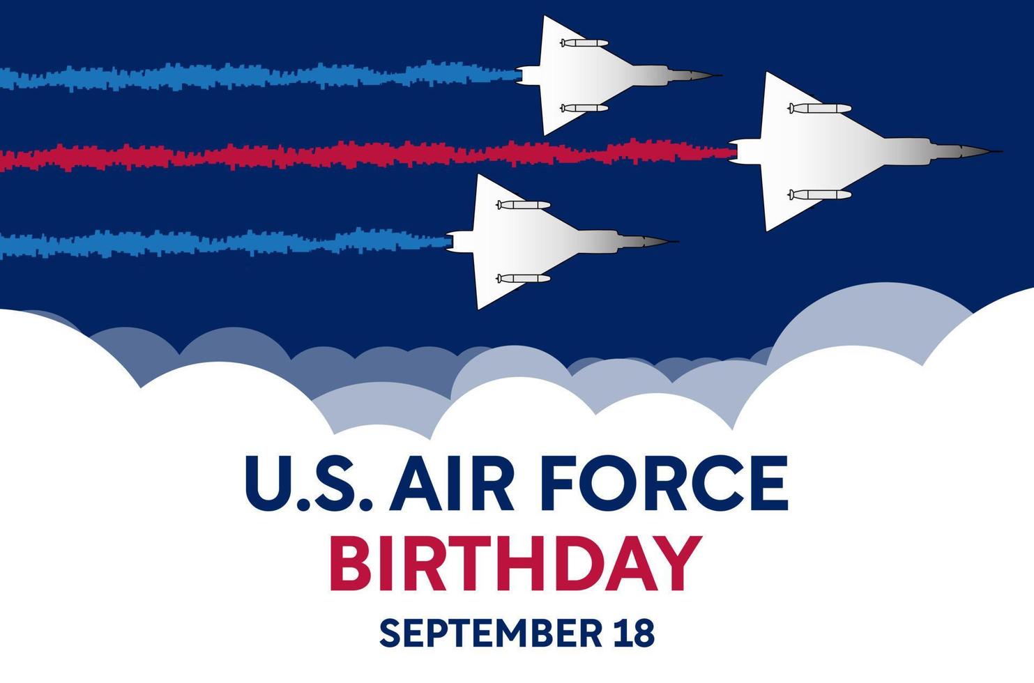 cumpleaños de la fuerza aérea estadounidense en vector