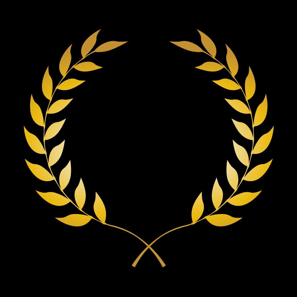 Golden Laurel Wreath in Vector