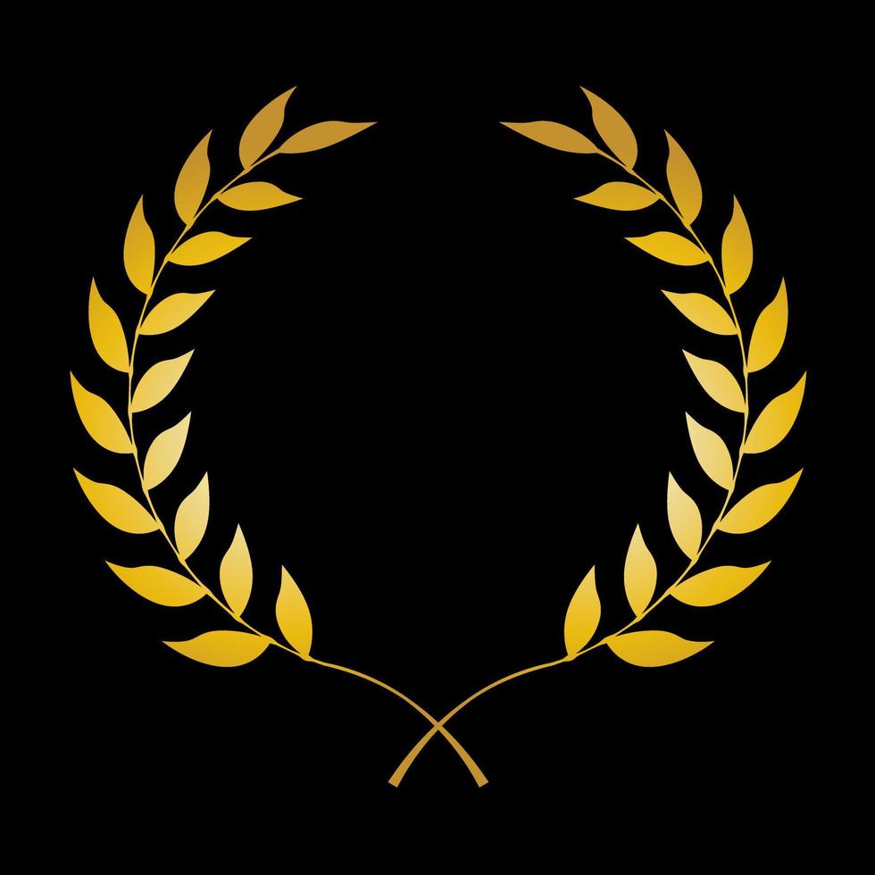 Golden Laurel Wreath in Vector