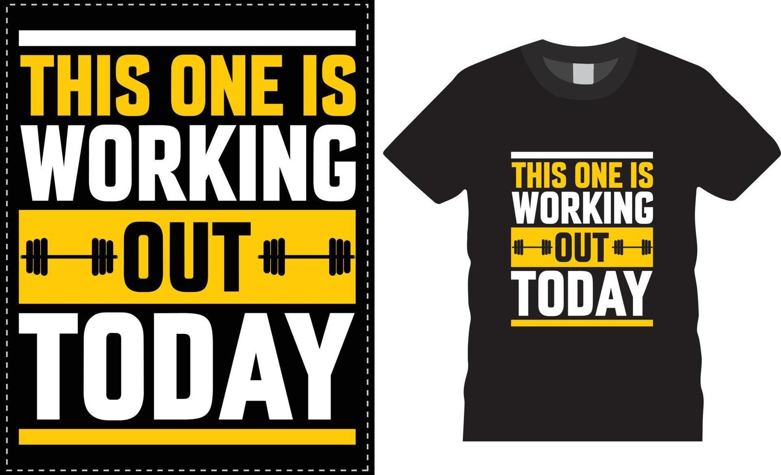 Typography Work Out Creative T-Shirt Design Vector