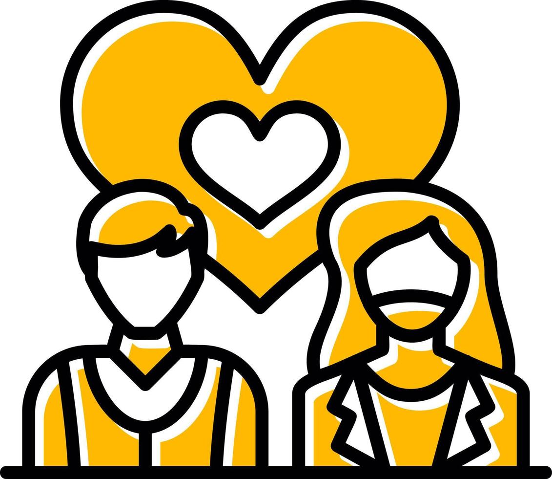 Couple Creative Icon Design vector