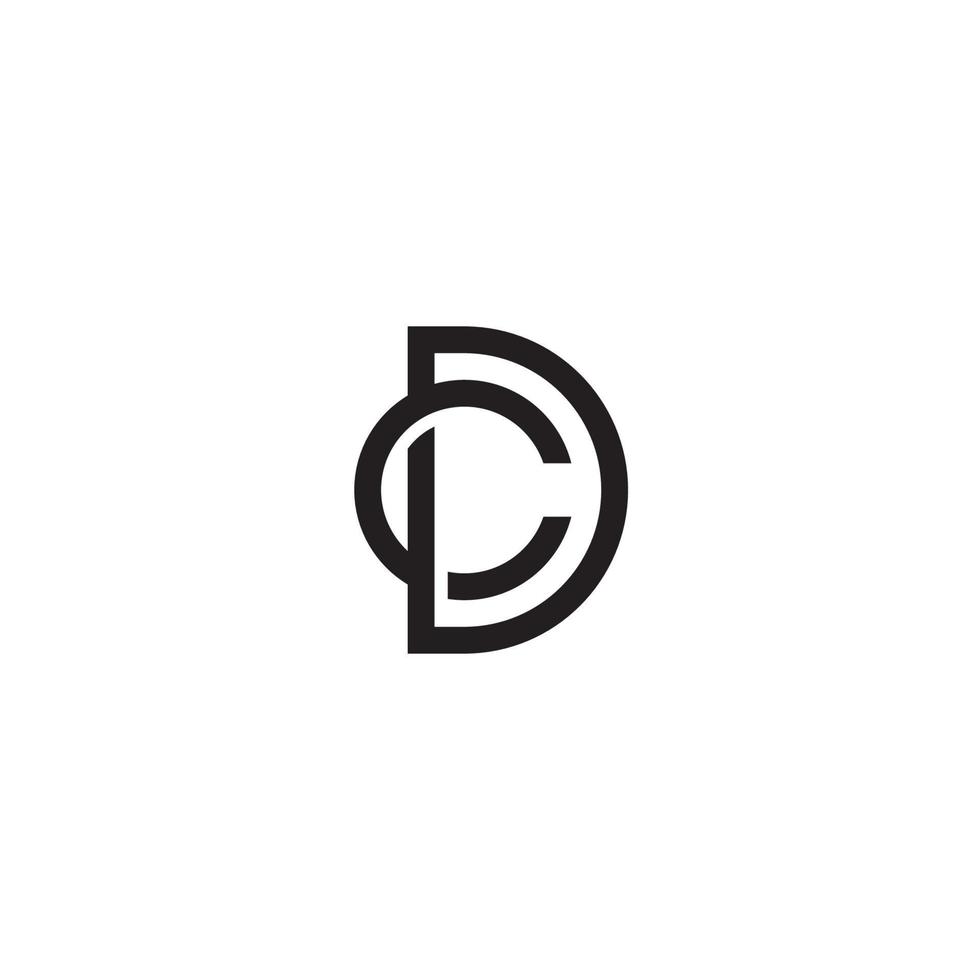 Letter C and D logo or icon design vector