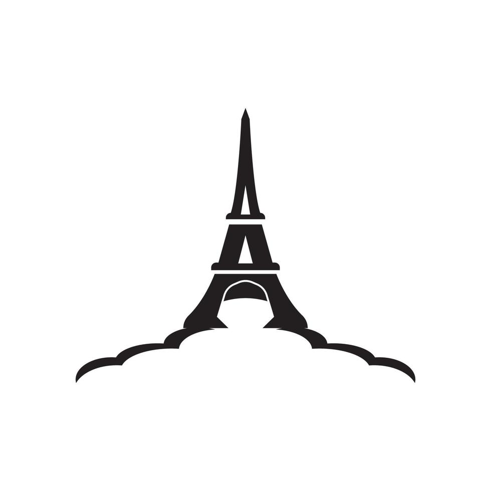 torre eiffel en paris. aislado sobre fondo blanco, diseño vectorial. vector