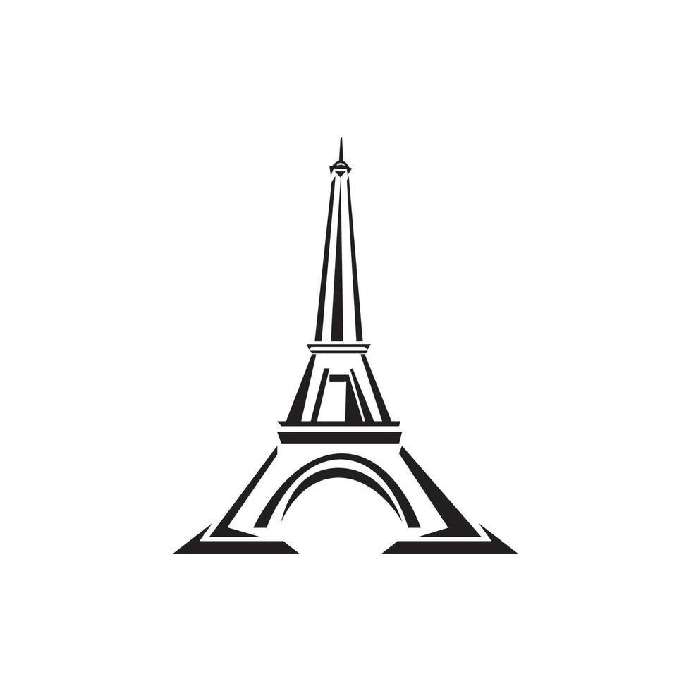 torre eiffel en paris. aislado sobre fondo blanco, diseño vectorial. vector