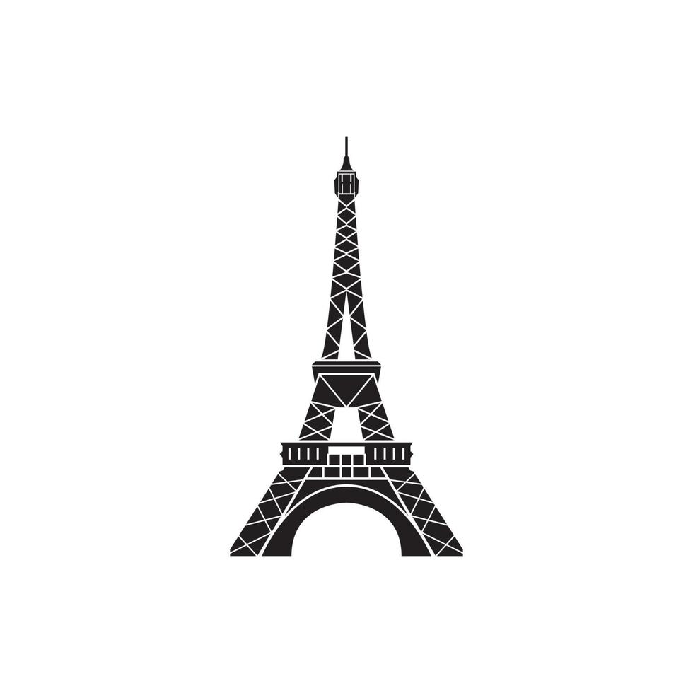 torre eiffel en paris. aislado sobre fondo blanco, diseño vectorial. vector